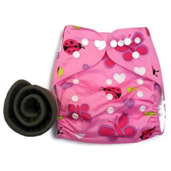 BABYKIDS95 กางเกงผ้าอ้อมกันน้ำ+แผ่นซับชาโคล Size:3-16กก. (Pink LadyBugs) BABYKIDS95 กางเกงผ้าอ้อมกันน้ำ+แผ่นซับชาโคล Size:3-16กก. (Pink LadyBugs)