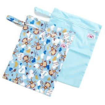 BABYKIDS95 ถุงผ้ากันน้ำ 1 ช่อง สำหรับใส่ผ้าอ้อม หรือผ้าเปียก เซ็ท 2 ชิ้น (สีฟ้าอ่อน/ลายลิงสีฟ้า) BABYKIDS95 ถุงผ้ากันน้ำ 1 ช่อง สำหรับใส่ผ้าอ้อม หรือผ้าเปียก เซ็ท 2 ชิ้น (สีฟ้าอ่อน/ลายลิงสีฟ้า)