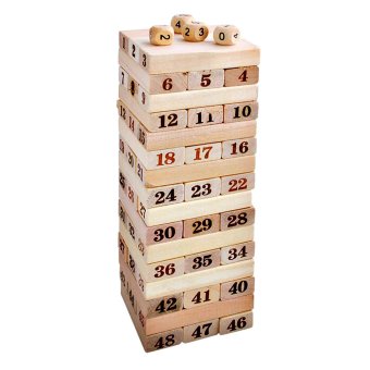 Rich Toy เกมตึกถล่มแบบไม้ stacko 48 ชิ้น Rich Toy เกมตึกถล่มแบบไม้ stacko 48 ชิ้น