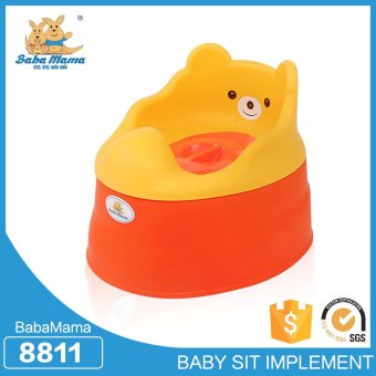 Babamama กระโถนโถสุขภัณฑสำหรับเด็กพลาสติก รูปหมี รุ่น 8811 สีเหลืองส้ม Babamama กระโถนโถสุขภัณฑสำหรับเด็กพลาสติก รูปหมี รุ่น 8811 สีเหลืองส้ม