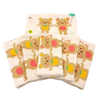 Baby heart ผ้าอ้อมสาลูญี่ปุ่น 27'' แพ็ค 6 ผืน (ลายหมี) Baby heart ผ้าอ้อมสาลูญี่ปุ่น 27'' แพ็ค 6 ผืน (ลายหมี)