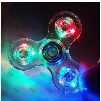 LED สีใส Fidget Spinner finger gyro Tri-s Pinner อยู่ไม่สุขของเล่น LED สีใส Fidget Spinner finger gyro Tri-s Pinner อยู่ไม่สุขของเล่น
