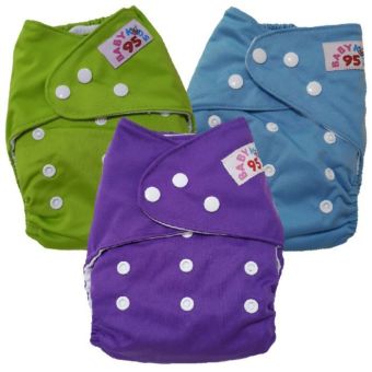 BABYKIDS95 กางเกงผ้าอ้อม ซักได้ กันน้ำ รุ่นดีลักส์-สีพื้น ไซส์เด็ก 3-16กก. S3020 พร้อมแผ่นซับไมโครไฟ เซ็ท 3 ตัว BABYKIDS95 กางเกงผ้าอ้อม ซักได้ กันน้ำ รุ่นดีลักส์-สีพื้น ไซส์เด็ก 3-16กก. S3020 พร้อมแผ่นซับไมโครไฟ เซ็ท 3 ตัว