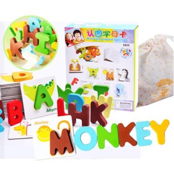 Kids Toys ของเล่นไม้ ชุดการ์ดคำศัพท์จับคู่ ABC งานไม้คุณภาพดี Kids Toys ของเล่นไม้ ชุดการ์ดคำศัพท์จับคู่ ABC งานไม้คุณภาพดี