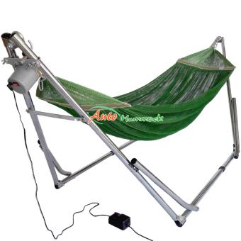 Auto Hammock เปลไกวเด็กอัตโนมัติแบบเปลญวนใหญ่สีเขียวกับมอเตอร์ Vinanoi 80 Kg. Auto Hammock เปลไกวเด็กอัตโนมัติแบบเปลญวนใหญ่สีเขียวกับมอเตอร์ Vinanoi 80 Kg.