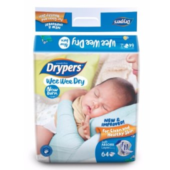 Drypers ผ้าอ้อมสำหรับเด็ก รุ่น WWD NB 64 ชิ้น Drypers ผ้าอ้อมสำหรับเด็ก รุ่น WWD NB 64 ชิ้น