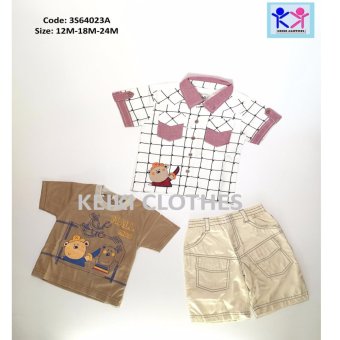 เสื้อเชิ้ต + เสื้อยืด + กางเกง (3ชิ้น) เสื้อเชิ้ต + เสื้อยืด + กางเกง (3ชิ้น)