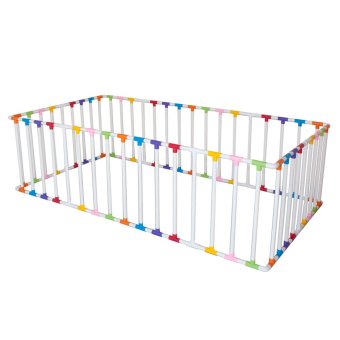 Kidition คอกกั้นเด็ก PVC สีขาวข้อต่อสลับสี size 3.5ฟุต (1.1 m x 2 m) DIY Kidition คอกกั้นเด็ก PVC สีขาวข้อต่อสลับสี size 3.5ฟุต (1.1 m x 2 m) DIY