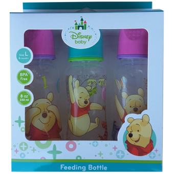 Disnep Baby ขวดนม 8oz. ลายหมีพูห์พร้อมจุกนม ไซส์ L เซท 3 ขวด (ฟ้า เขียว ชมพู) 1 แพ็ค Disnep Baby ขวดนม 8oz. ลายหมีพูห์พร้อมจุกนม ไซส์ L เซท 3 ขวด (ฟ้า เขียว ชมพู) 1 แพ็ค