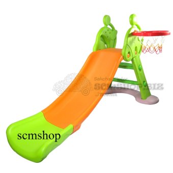 SCM Shop สไลเดอร์ พร้อมแป้นบาสและลูกบาส สไลเดอร์ยีราฟ สีส้มเขียว อย่างดี SCM Shop สไลเดอร์ พร้อมแป้นบาสและลูกบาส สไลเดอร์ยีราฟ สีส้มเขียว อย่างดี