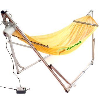 Auto Hammock เปลไกวเด็กอัตโนมัติแบบเปลญวนใหญ่สีเหลือง Auto Hammock เปลไกวเด็กอัตโนมัติแบบเปลญวนใหญ่สีเหลือง