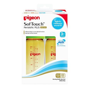 PIGEONขวดนมPPSUสีชา8ออนซ์+จุกเสมือนนมมารดาไซส์ M แพ๊ค2ขวด PIGEONขวดนมPPSUสีชา8ออนซ์+จุกเสมือนนมมารดาไซส์ M แพ๊ค2ขวด