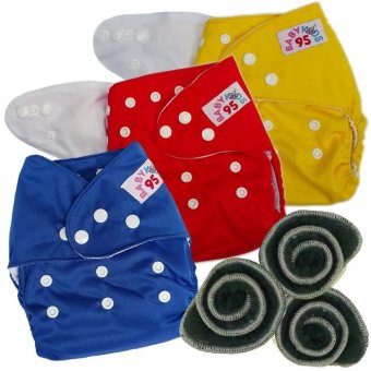 BABYKIDS95 กางเกงผ้าอ้อมกันน้ำ+แผ่นซับชาโคล Size:3-16กก. เซ็ท3ตัว (Yellow/Red/Dark Blue) BABYKIDS95 กางเกงผ้าอ้อมกันน้ำ+แผ่นซับชาโคล Size:3-16กก. เซ็ท3ตัว (Yellow/Red/Dark Blue)