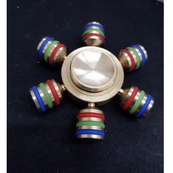 Fidget Spinner ลูกข่างมือหมุน finger gyro Tri-s Pinner ของเล่นอยู่ไม่สุข รุ่น ทองเหลือง6แฉก Fidget Spinner ลูกข่างมือหมุน finger gyro Tri-s Pinner ของเล่นอยู่ไม่สุข รุ่น ทองเหลือง6แฉก