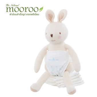 MOOROO กางเกงผ้าอ้อมสำเร็จรูปมูรู (ซักได้) สีฟ้า ลาย Little Rabbit Size S MOOROO กางเกงผ้าอ้อมสำเร็จรูปมูรู (ซักได้) สีฟ้า ลาย Little Rabbit Size S