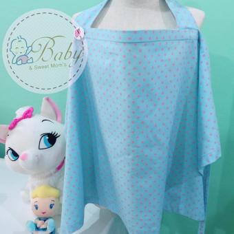 Babyandsweetmom ผ้าคลุมให้นม (Nursing cover) สีฟ้าจุดชมพู Babyandsweetmom ผ้าคลุมให้นม (Nursing cover) สีฟ้าจุดชมพู