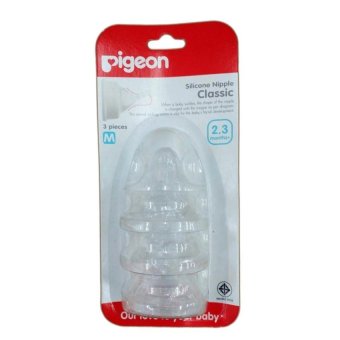 Pigeon Silicone Nipple Classic M Size 2-3 months จุกนมซิลิคอน รุ่นคลาสสิค พีเจ้น (1 แพ็ค) Pigeon Silicone Nipple Classic M Size 2-3 months จุกนมซิลิคอน รุ่นคลาสสิค พีเจ้น (1 แพ็ค)
