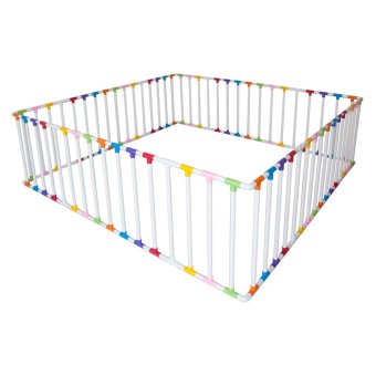 Kidition คอกกั้นเด็ก PVC สีขาวข้อต่อสลับสี size XL (2 m x 2 m) DIY Kidition คอกกั้นเด็ก PVC สีขาวข้อต่อสลับสี size XL (2 m x 2 m) DIY