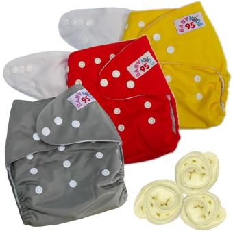 กางเกงผ้าอ้อมกันน้ำ+แผ่นซับไมโครฯ Size:3-16กก. เซ็ท3ตัว (Yellow/Red/Grey)(Multicolor Others) กางเกงผ้าอ้อมกันน้ำ+แผ่นซับไมโครฯ Size:3-16กก. เซ็ท3ตัว (Yellow/Red/Grey)(Multicolor Others)