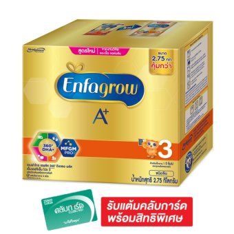 ENFAGROW เอนฟาโกร นมผงสำหรับเด็ก เอพลัส สูตร 3 360ํ ดีเอชเอพลัส เอ็มเอฟจีเอ็ม โปร รสจืด ขนาด 2750 กรัม ENFAGROW เอนฟาโกร นมผงสำหรับเด็ก เอพลัส สูตร 3 360ํ ดีเอชเอพลัส เอ็มเอฟจีเอ็ม โปร รสจืด ขนาด 2750 กรัม