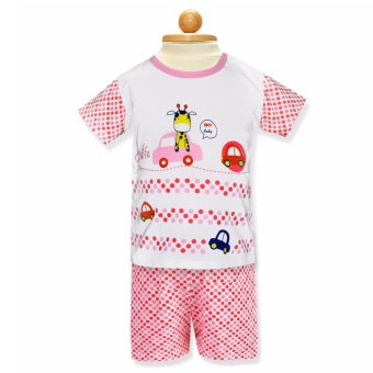 Babybrown ชุดเด็ก เสื้อแขนสั้น , กางเกงขาสั้น สีแดง สำหรับเด็กแรกเกิด - 3 เดือน Babybrown ชุดเด็ก เสื้อแขนสั้น , กางเกงขาสั้น สีแดง สำหรับเด็กแรกเกิด - 3 เดือน