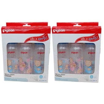 Pigeon ขวดนม RPP โคโร (ลายหมี) พร้อมจุกซิลิคอน รุ่นคลาสสิค Size M ขนาด 8 ออนซ์ 3ขวด/แพ็ค (2แพ็ค) Pigeon ขวดนม RPP โคโร (ลายหมี) พร้อมจุกซิลิคอน รุ่นคลาสสิค Size M ขนาด 8 ออนซ์ 3ขวด/แพ็ค (2แพ็ค)