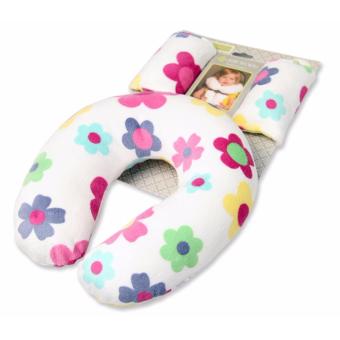 หมอนรองคอเด็ก รุ่นตัวยู พร้อมที่หุ้มเข็มขัด รุ่นดอกไม้ - JTY kids neck pillow with belt cover (flowers) หมอนรองคอเด็ก รุ่นตัวยู พร้อมที่หุ้มเข็มขัด รุ่นดอกไม้ - JTY kids neck pillow with belt cover (flowers)