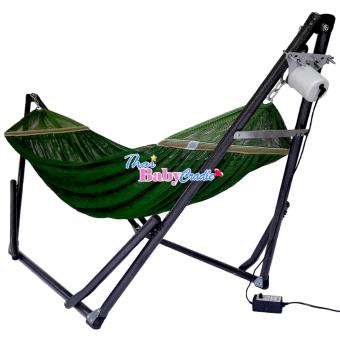 Auto Hammockเปลนอนเด็กสไตล์เปลญวน (ขนาดจัมโบ้)สีเขียว แบบไกวอัตโนมัติกับมอเตอร์ S-Baby Auto Hammockเปลนอนเด็กสไตล์เปลญวน (ขนาดจัมโบ้)สีเขียว แบบไกวอัตโนมัติกับมอเตอร์ S-Baby