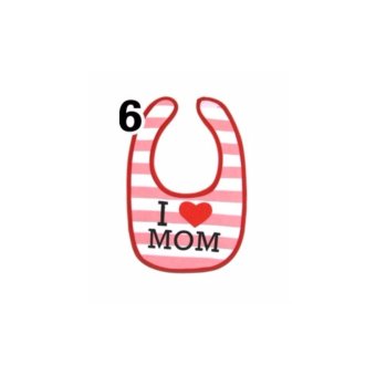 ผ้ากันเปื้อน ผ้าซับน้ำลายเด็ก สีชมพู พิมพ์ลาย I LOVE MOM ผ้ากันเปื้อน ผ้าซับน้ำลายเด็ก สีชมพู พิมพ์ลาย I LOVE MOM