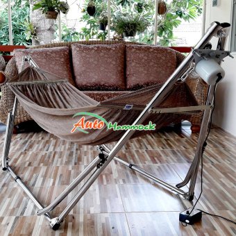 Auto Hammock เปลไกวเด็กอัตโนมัติแบบเปลญวนใหญ่สีน้ำตาล Auto Hammock เปลไกวเด็กอัตโนมัติแบบเปลญวนใหญ่สีน้ำตาล