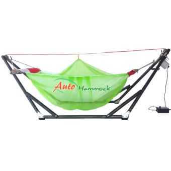 Auto Hammock เปลไกวเด็กอ่อนอัตโนมัติสไตล์เปลญวนกับผ้ามุ้ง (โทนสีเขียว) Auto Hammock เปลไกวเด็กอ่อนอัตโนมัติสไตล์เปลญวนกับผ้ามุ้ง (โทนสีเขียว)