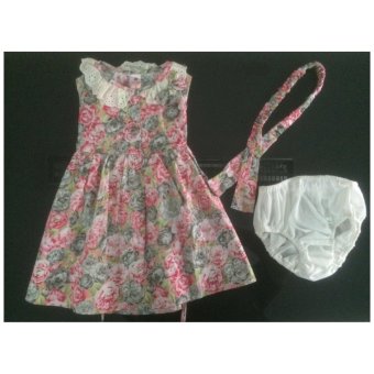 เสื้อผ้าแนววินเทจ Deberry kids(สีสันลายดอกไม้ ชมพู เทา) เนื้อผ้า Cotton 100 เปอร์เซ็นต์ เสื้อผ้าแนววินเทจ Deberry kids(สีสันลายดอกไม้ ชมพู เทา) เนื้อผ้า Cotton 100 เปอร์เซ็นต์