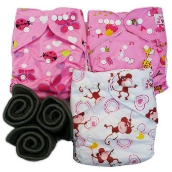 BABYKIDS95 กางเกงผ้าอ้อมกันน้ำ+แผ่นซับชาโคล Size:3-16กก. เซ็ท3ตัว (Pink Ladybug, Pink Animal, White/Pink Animal) BABYKIDS95 กางเกงผ้าอ้อมกันน้ำ+แผ่นซับชาโคล Size:3-16กก. เซ็ท3ตัว (Pink Ladybug, Pink Animal, White/Pink Animal)