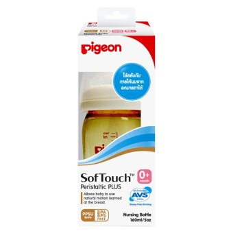 PIGEON พีเจ้น ขวดนมปากกว้าง (PPSU) 160 มล. – จุกเสมือนนมมารดา ไซส์ SS PLUS PIGEON พีเจ้น ขวดนมปากกว้าง (PPSU) 160 มล. – จุกเสมือนนมมารดา ไซส์ SS PLUS