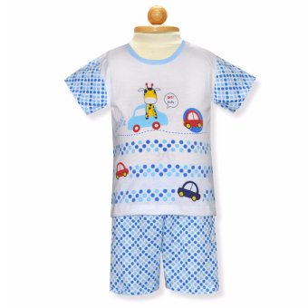Babybrown ชุดเด็ก เสื้อแขนสั้น , กางเกงขาสั้น สีฟ้า สำหรับเด็กแรกเกิด - 3 เดือน Babybrown ชุดเด็ก เสื้อแขนสั้น , กางเกงขาสั้น สีฟ้า สำหรับเด็กแรกเกิด - 3 เดือน