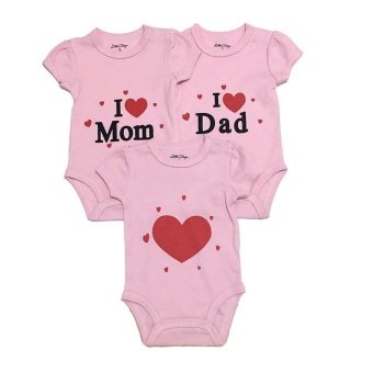LITTLE BABY M เสื้อผ้าเด็กเล็ก บอดีสูท 3ตัวset Love Mom Dad LITTLE BABY M เสื้อผ้าเด็กเล็ก บอดีสูท 3ตัวset Love Mom Dad