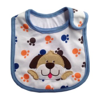 ผ้ากันเปื้อน ผ้าซับน้ำลายเด็ก สีขาวขอบฟ้า dog ผ้ากันเปื้อน ผ้าซับน้ำลายเด็ก สีขาวขอบฟ้า dog