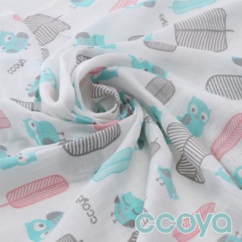 CCOYA ผ้าอ้อมมัสลินอเนกประสงค์ เกรดพรีเมี่ยม สีขาว ลายนกฮูก ขนาด 87 x 92 cm. CCOYA ผ้าอ้อมมัสลินอเนกประสงค์ เกรดพรีเมี่ยม สีขาว ลายนกฮูก ขนาด 87 x 92 cm.
