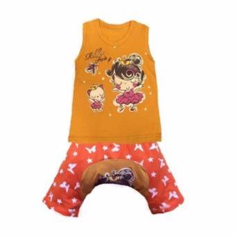 Busha B0005-เสื้อกล้ามสีน้ำตาลลายเด็กน้อย+กางเกงเสริมก้น Busha B0005-เสื้อกล้ามสีน้ำตาลลายเด็กน้อย+กางเกงเสริมก้น