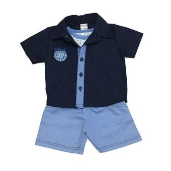 ฺBaby เซ็ทเสื้อผ้าเด็กชาย 3ชิ้น ( เสื้อเชิ๊ต+เสื้อกล้าม+กางเกง ) สีกรม/ฟ้า ฺBaby เซ็ทเสื้อผ้าเด็กชาย 3ชิ้น ( เสื้อเชิ๊ต+เสื้อกล้าม+กางเกง ) สีกรม/ฟ้า