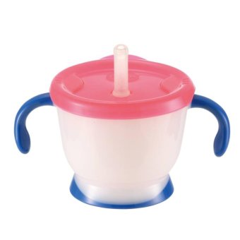 Richell แก้วหลอดหัดดูด AQ Cup de Mug (Blue-Red) Richell แก้วหลอดหัดดูด AQ Cup de Mug (Blue-Red)