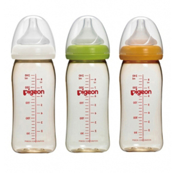 PIGEON ขวดนม PPSU พร้อมจุกนมเสมือนนมมารดา รุ่น พลัส ไซส์ M รุ่น PG0056901 ขวดสีชา 240ml (ฝาสีขาว 1 ขวด/เหลือง 1 ขวด/เขียว 1 ขวด) 3 ขวด PIGEON ขวดนม PPSU พร้อมจุกนมเสมือนนมมารดา รุ่น พลัส ไซส์ M รุ่น PG0056901 ขวดสีชา 240ml (ฝาสีขาว 1 ขวด/เหลือง 1 ขวด/เขียว 1 ขวด) 3 ขวด