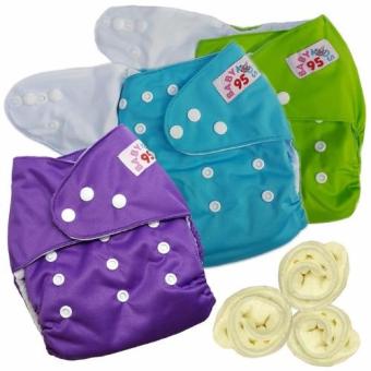 กางเกงผ้าอ้อมกันน้ำ+แผ่นซับไมโครฯ Size:3-16กก. เซ็ท3ตัว (Green/Blue/Purple)+B4:BB4:B16 กางเกงผ้าอ้อมกันน้ำ+แผ่นซับไมโครฯ Size:3-16กก. เซ็ท3ตัว (Green/Blue/Purple)+B4:BB4:B16