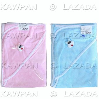 K.baby ผ้าข่นหนูห่อตัวเด็ก แพค 2 ชิ้น - สีชมพู/ฟ้า K.baby ผ้าข่นหนูห่อตัวเด็ก แพค 2 ชิ้น - สีชมพู/ฟ้า