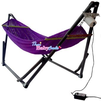 Auto Hammockเปลนอนเด็กสไตล์เปลญวน (ขนาดจัมโบ้)สีม่วง แบบไกวอัตโนมัติกับมอเตอร์ S-Baby Auto Hammockเปลนอนเด็กสไตล์เปลญวน (ขนาดจัมโบ้)สีม่วง แบบไกวอัตโนมัติกับมอเตอร์ S-Baby