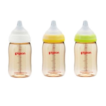 Pigeon ขวดนม PPSU พร้อมจุกนมเสมือนนมมารดารุ่นพลัส ไซส์ SS รุ่น PG0056801 ขวดสีชา 160ml (ฝาสีขาว1ขวด เหลือง 1 ขวด เขียว 1 ขวด) 3 ขวด Pigeon ขวดนม PPSU พร้อมจุกนมเสมือนนมมารดารุ่นพลัส ไซส์ SS รุ่น PG0056801 ขวดสีชา 160ml (ฝาสีขาว1ขวด เหลือง 1 ขวด เขียว 1 ขวด) 3 ขวด