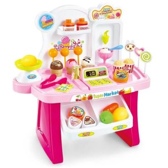 BaByBlue Toy ของเล่น Mini Market play set ร้านขายไอติมและขนมหวาน (สีชมพู) BaByBlue Toy ของเล่น Mini Market play set ร้านขายไอติมและขนมหวาน (สีชมพู)