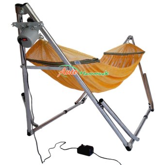 Auto Hammock เปลไกวเด็กอัตโนมัติแบบเปลญวนใหญ่สีเหลืองกับมอเตอร์ Vinanoi 80 Kg. Auto Hammock เปลไกวเด็กอัตโนมัติแบบเปลญวนใหญ่สีเหลืองกับมอเตอร์ Vinanoi 80 Kg.