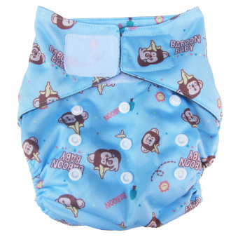 Baboon baby กางเกงผ้าอ้อมซักได้เอวเทป ฟรีไซส์(แรกเกิด-2ขวบ) พร้อมแผ่นซับชาโคลแบมบู 5ชั้น - สีฟ้า Baboon baby กางเกงผ้าอ้อมซักได้เอวเทป ฟรีไซส์(แรกเกิด-2ขวบ) พร้อมแผ่นซับชาโคลแบมบู 5ชั้น - สีฟ้า