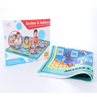 Snakes & Ladders เกมส์บันไดงู งูตกบันได แบบผ้ารองพื้น ขนาด 80x70 CM. Snakes & Ladders เกมส์บันไดงู งูตกบันได แบบผ้ารองพื้น ขนาด 80x70 CM.